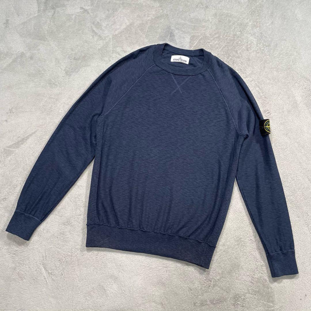 ストーンアイランド　クルーネックニット　ネイビー　XL