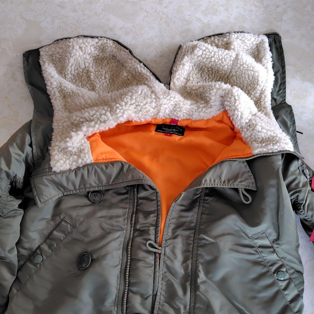 オリーブグリーン クロップドミリタリージャケット