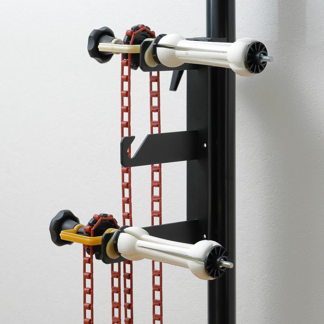 i*o様 背景フック３段　エクスパン　２本分　チェーン、錘付き　3段　クランプ付