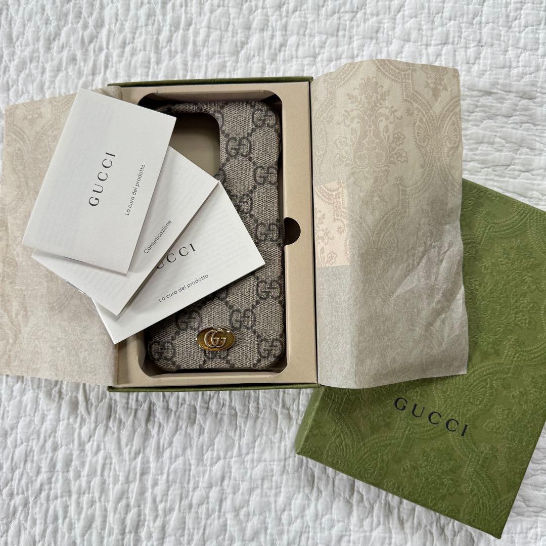未使用GUCCI GGマーモント iPhone13 Proケース レザー