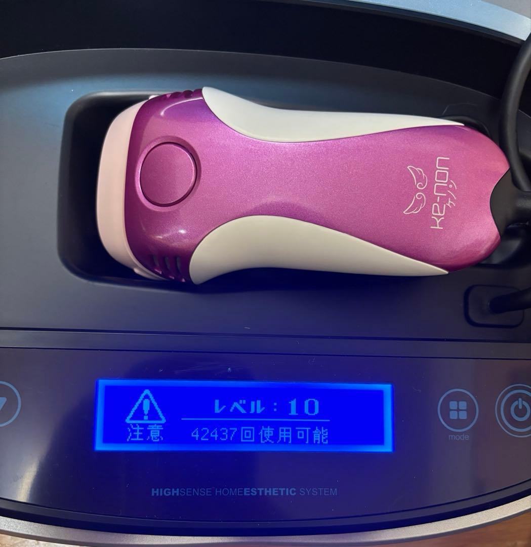 美品 ケノン 美容脱毛器 Ver.8 カートリッジ3個付KE-NON ピンク