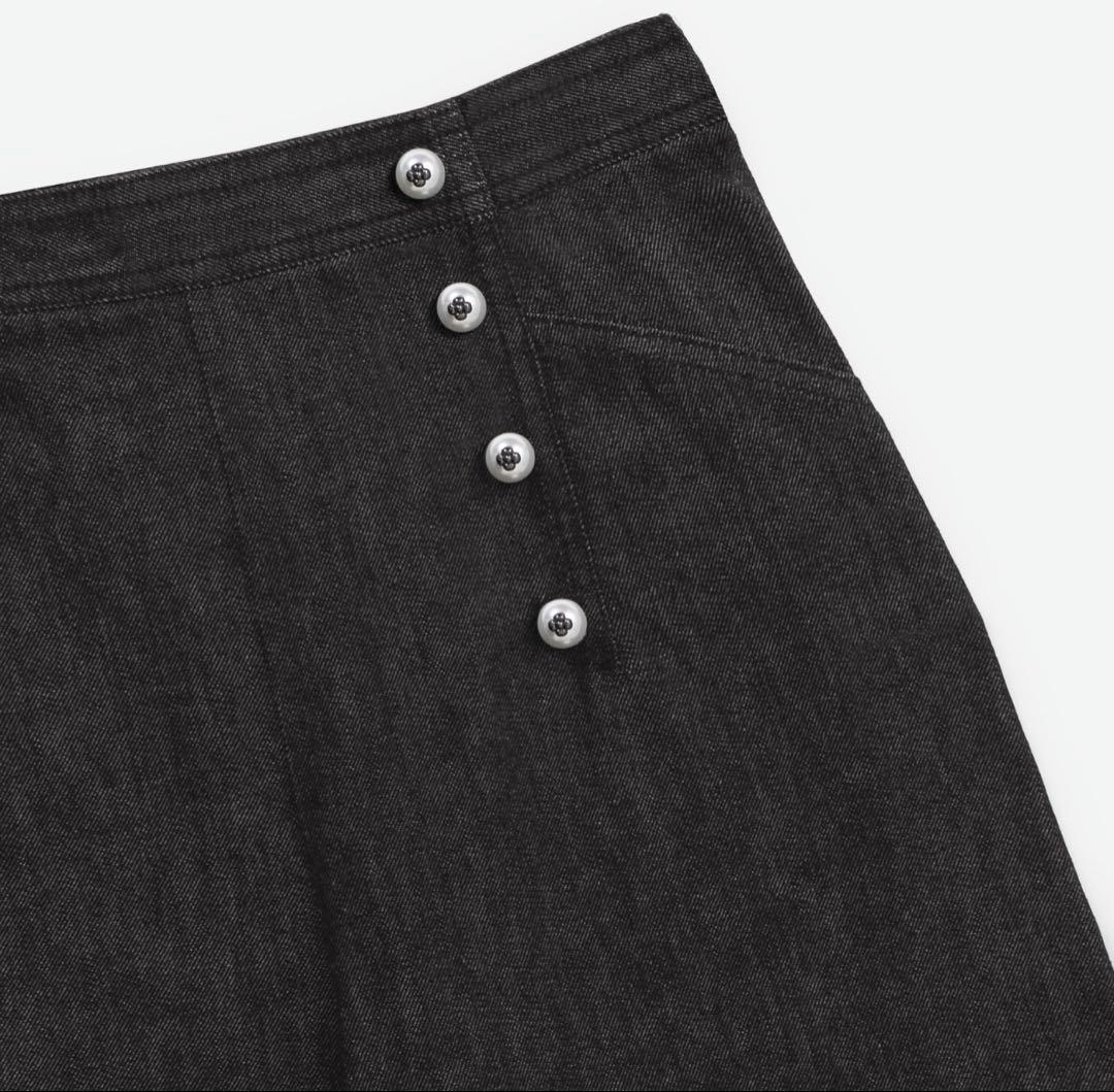 25SS 新品 Rene ルネ デニムパンツ ブラック 36 ワイド