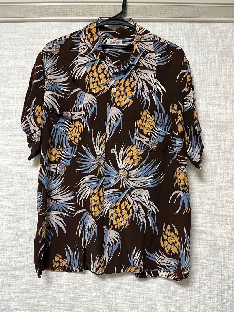 50's DUKE KAHANAMOKU パイナップル ハワイアンシャツ