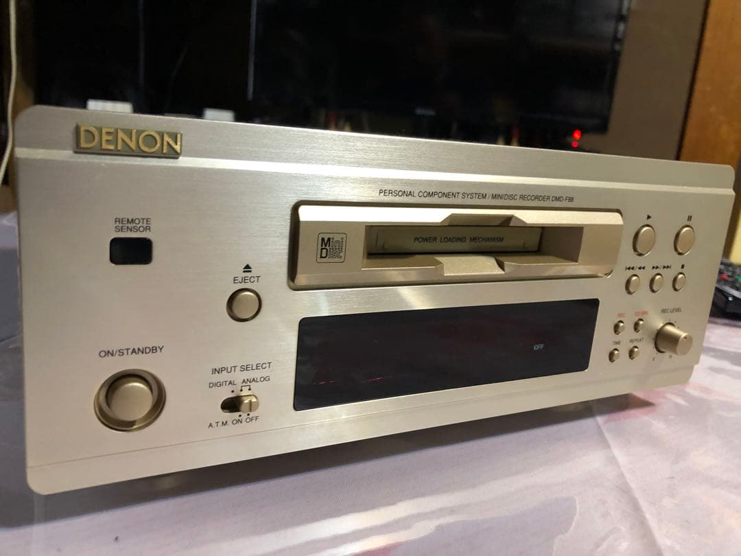 綺麗DENON DMD-Ｆ88 MDレコーダー動作品　未使用MD3枚付き