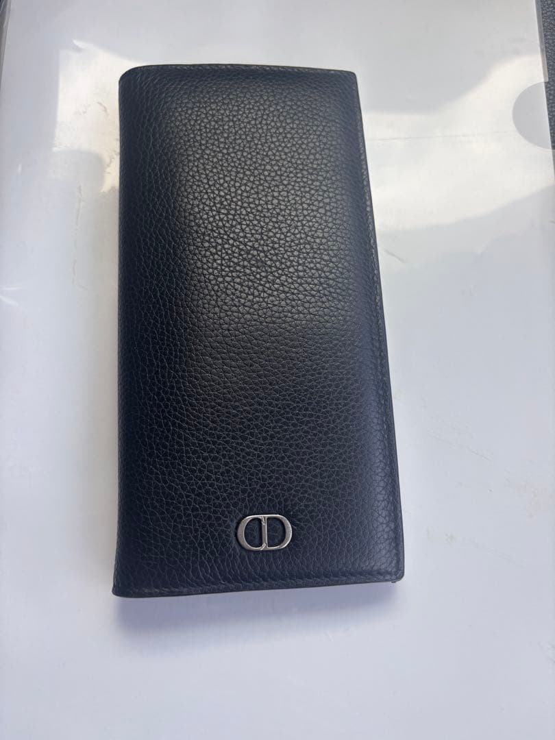 【極美品】ディオール CDアイコン バーティカル 2つ折りウォレット 長財布 黒