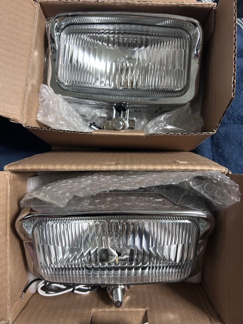 デュアル スクエア ヘッドライト 2連 アメリカン バイク