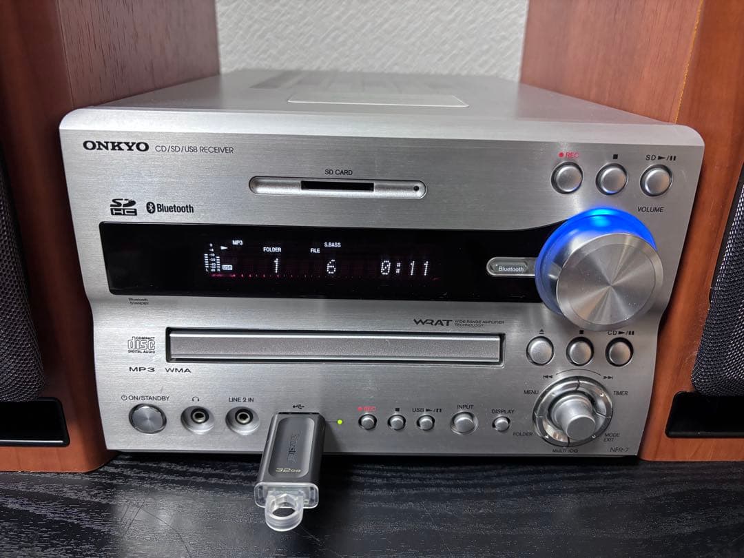 ONKYO NFR-7 CDコンポ Bluetooth対応 リモコン付き