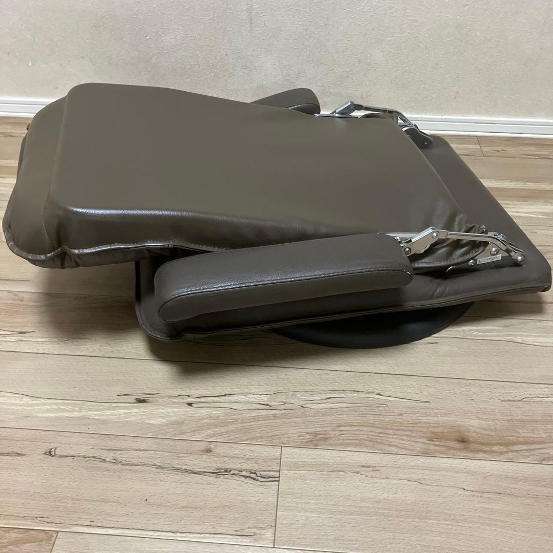 光製作所 MFR-本革 高級座椅子 ブラウン リクライニング 360度回転式