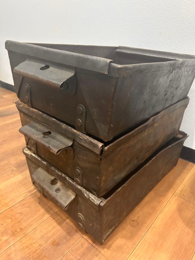 ナーセット3個セットヴィンテージボックス・インダストリアル鉢入れガレージ