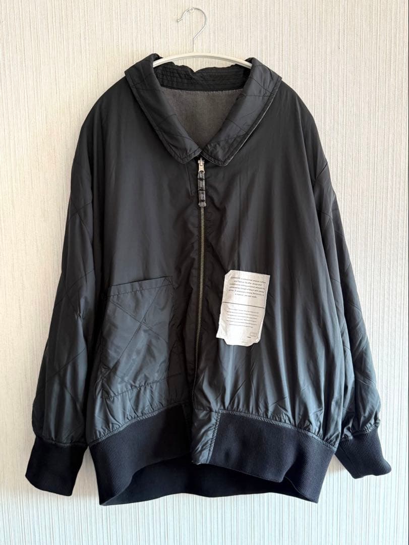 JEANASIS リバーシブルフライトジャケット ブラックxブラックデニム