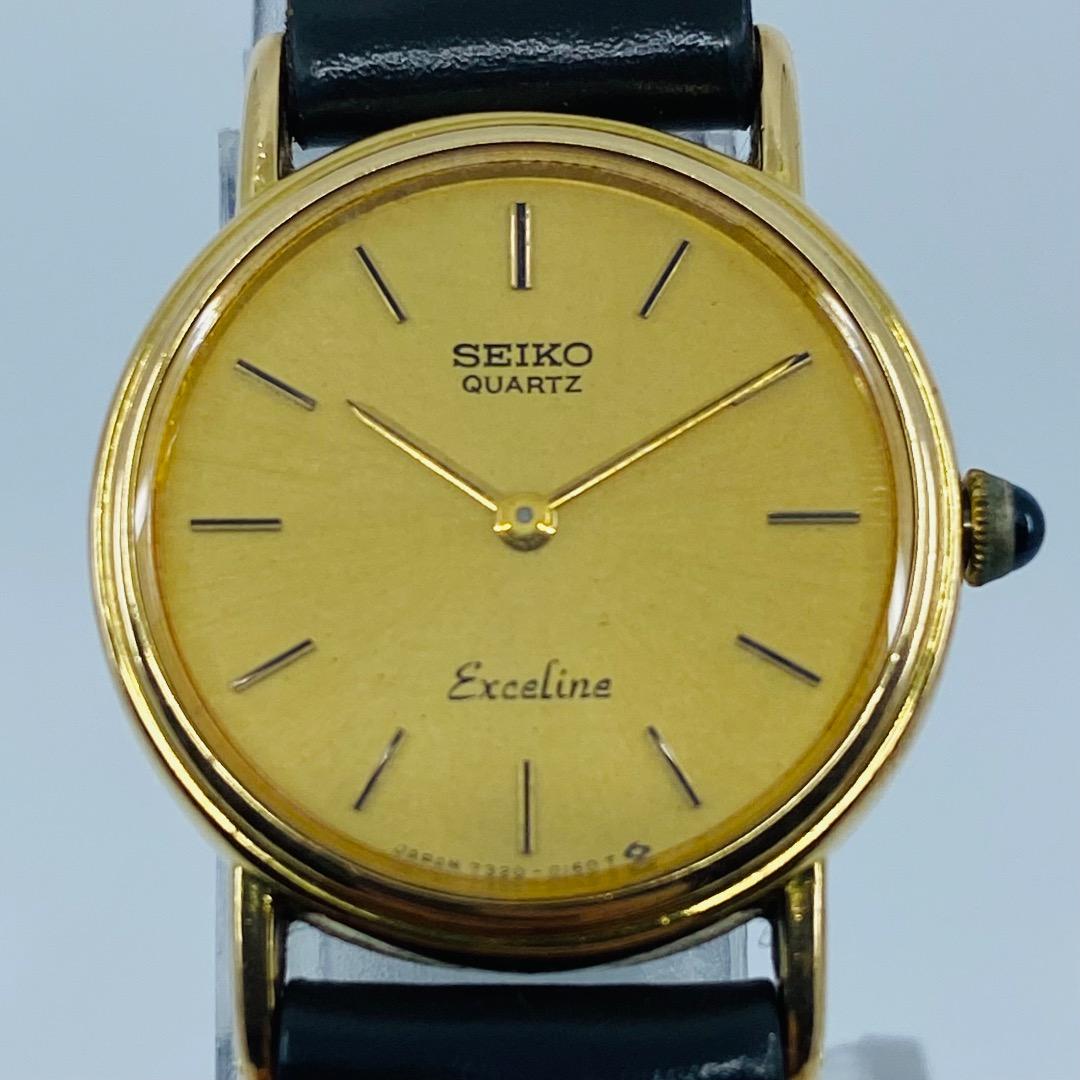 SEIKO エクセリーヌ クォーツ ゴールド 14K×SS 7320-0070