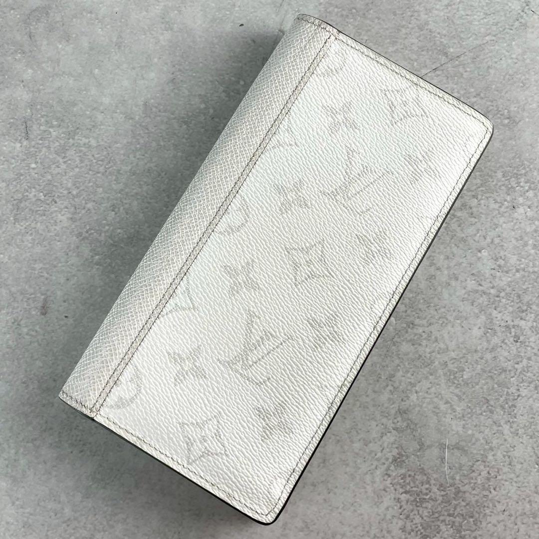 【美品】ルイヴィトン タイガラマ ポルトフォイユ ブラザ ホワイト 長財布