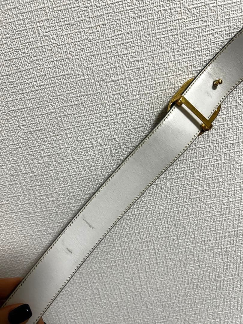 【1/1-1/3値下げ実施】GUCCI ブラックレザーベルト 75-30