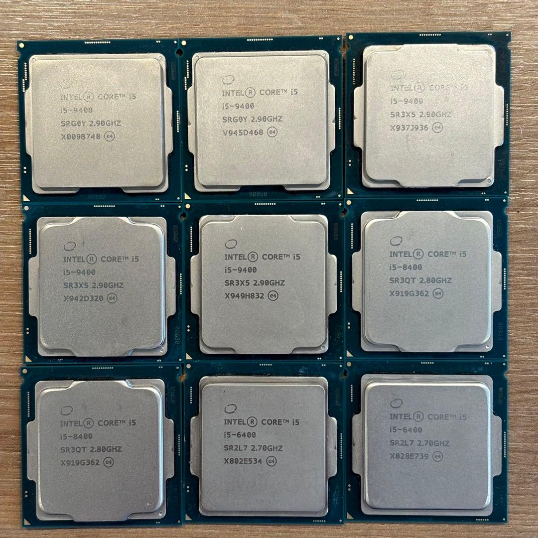 Intel Core i5 9400 8400 6400 9枚セット