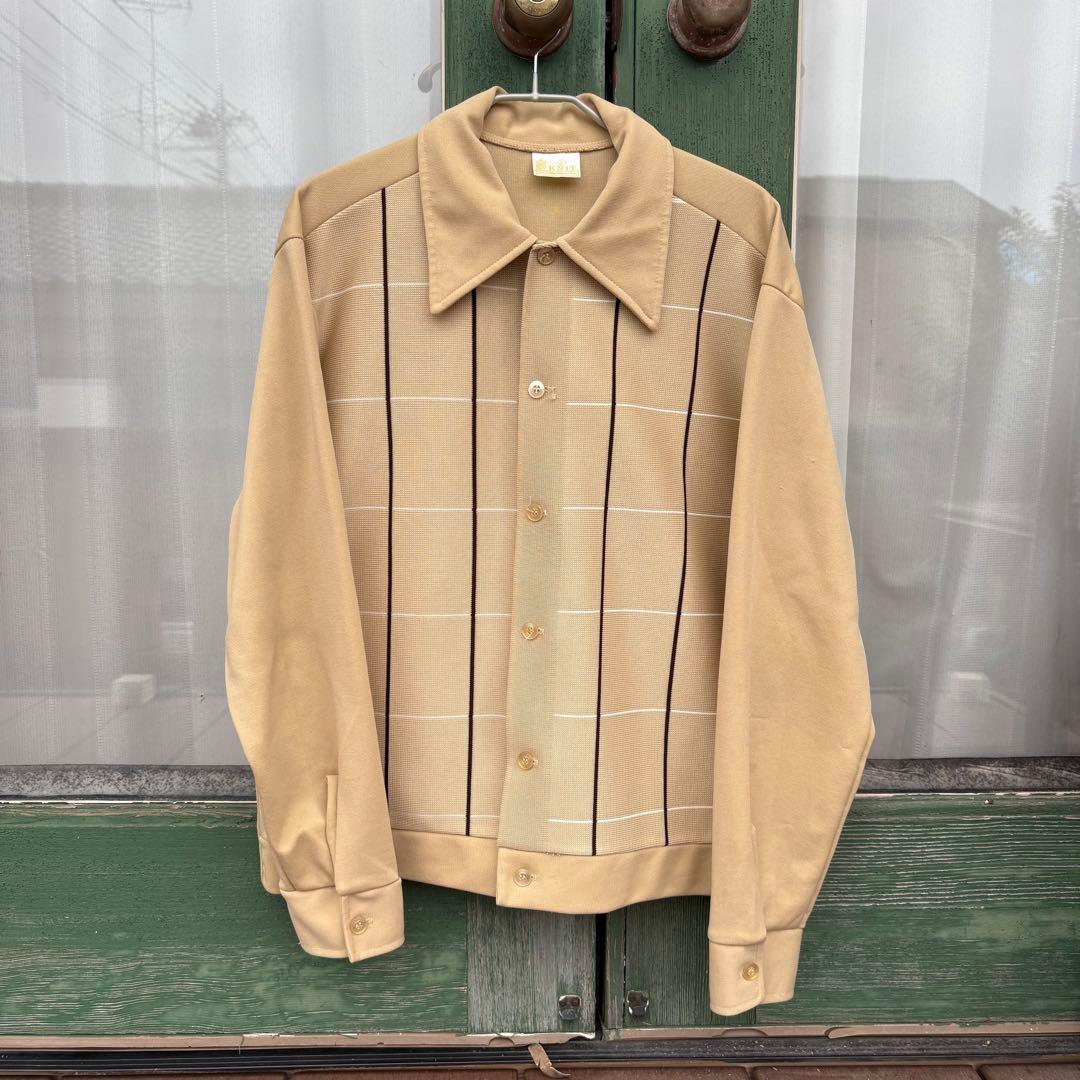 70s usa製 sears polyester knit jacket