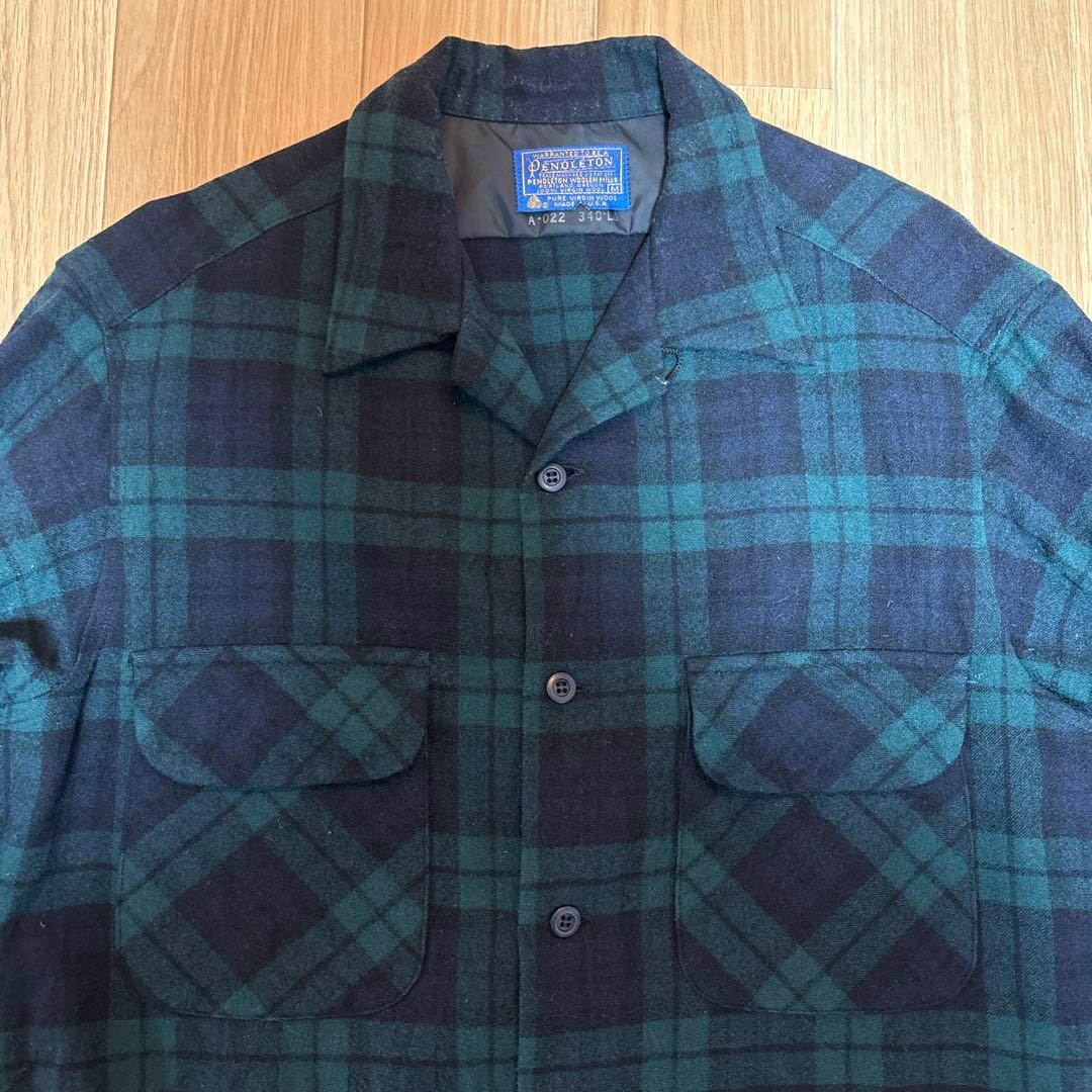 70s ペンドルトン　ブラックウォッチ　サイズM