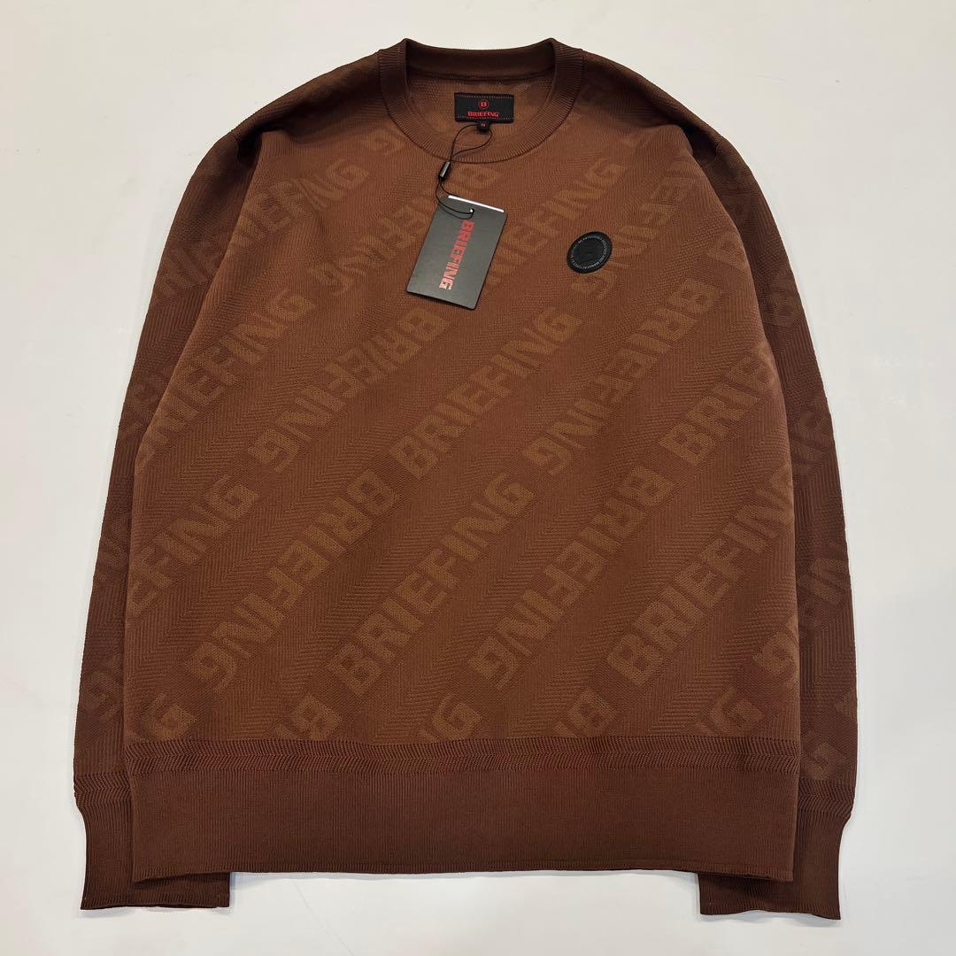 新品　BRIEFING CE BIAS LOGO CREWNECK KNIT M