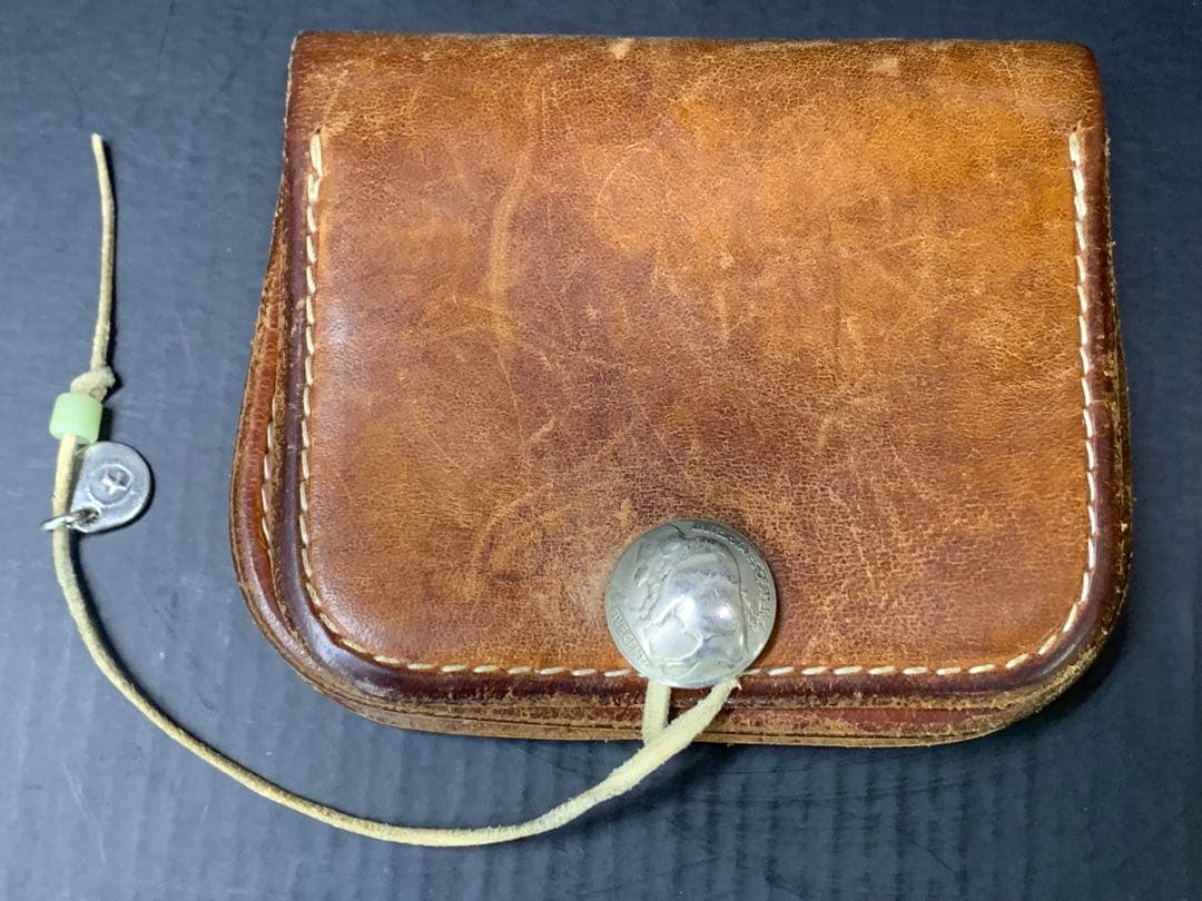 ゴローズ　角形小銭入れ　茶　オールド