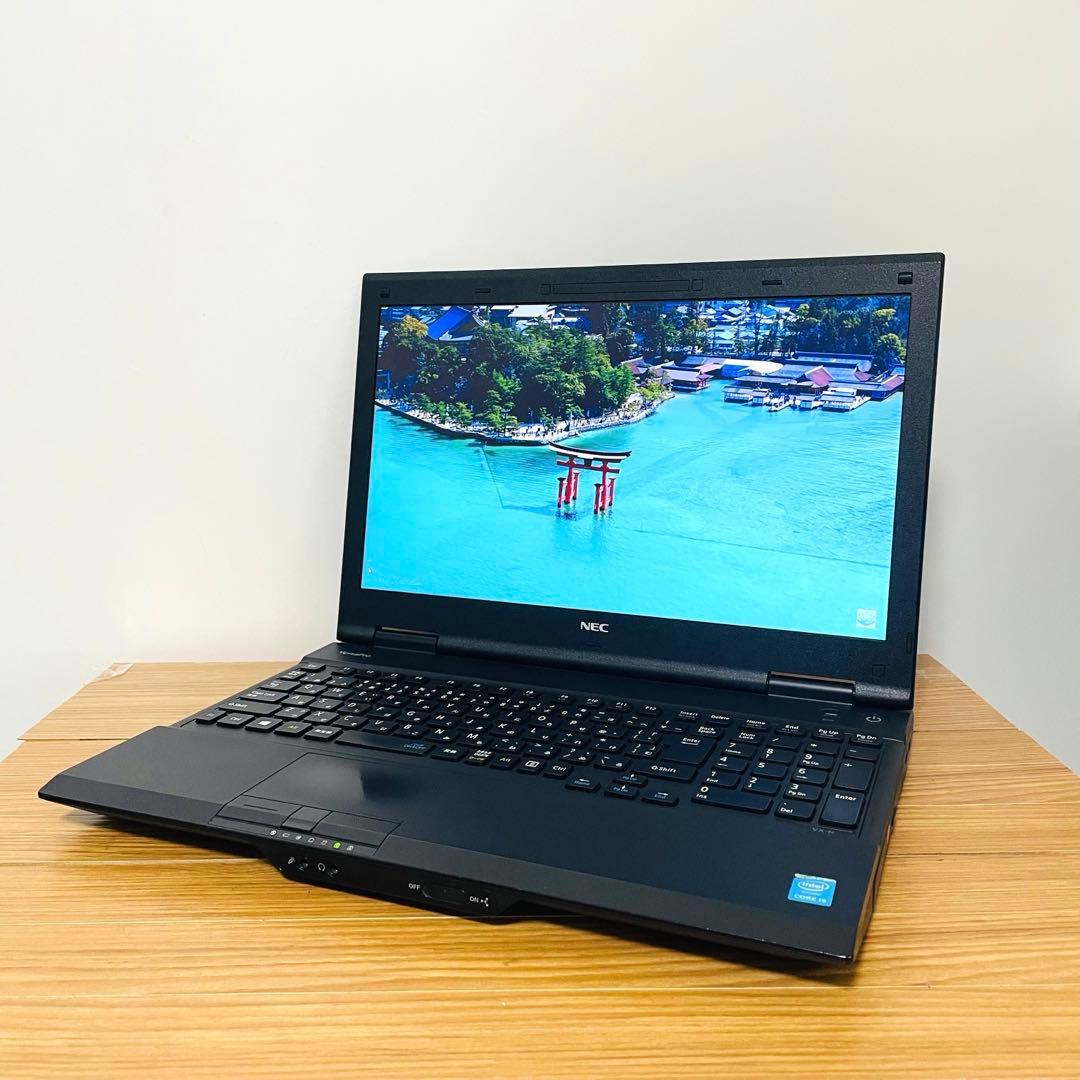 さくさくNEC i5ブラックノートパソコン SSDオフィスDVD