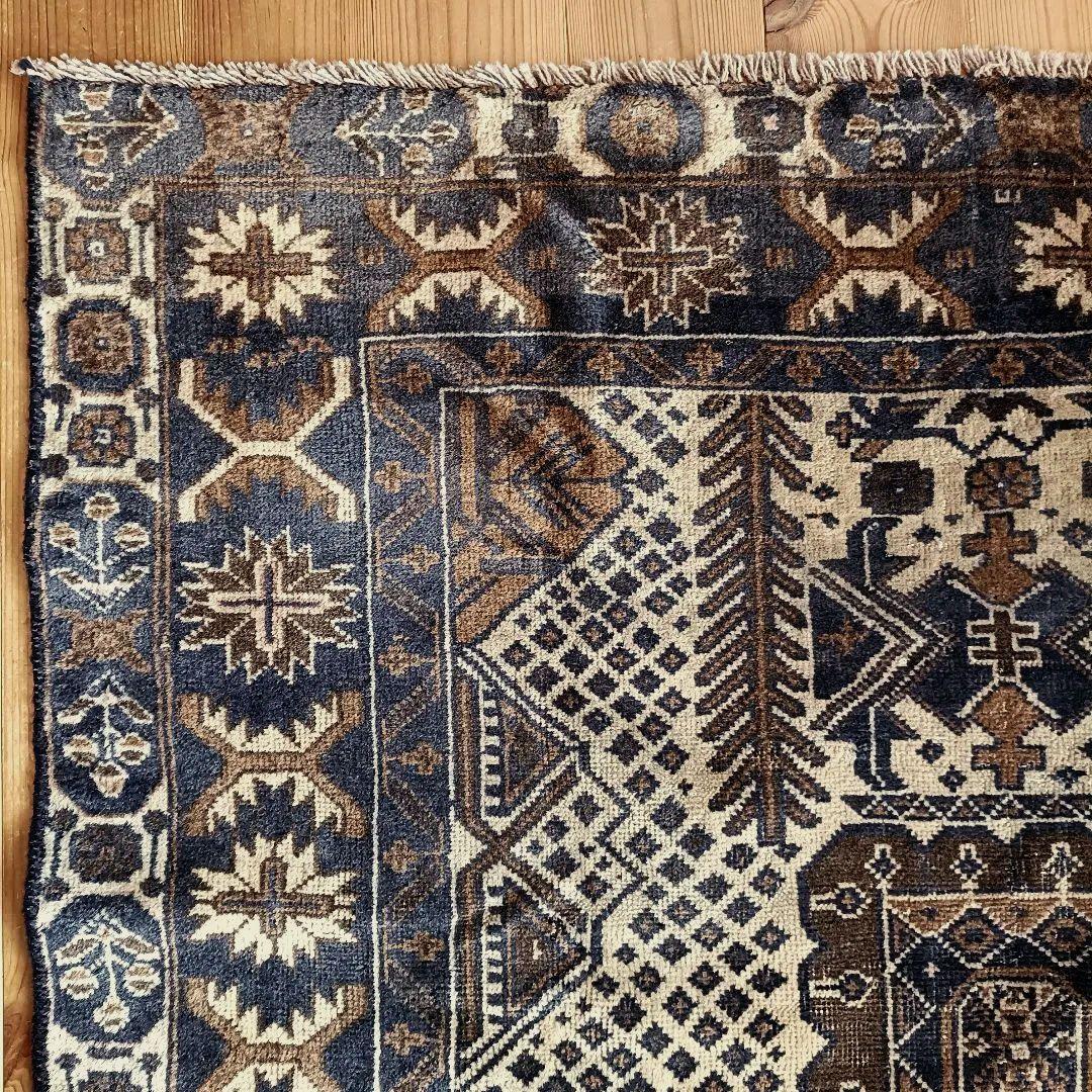 【値下げご依頼】60s ロング！L195cm トライバルラグ ヴィンテージラグ