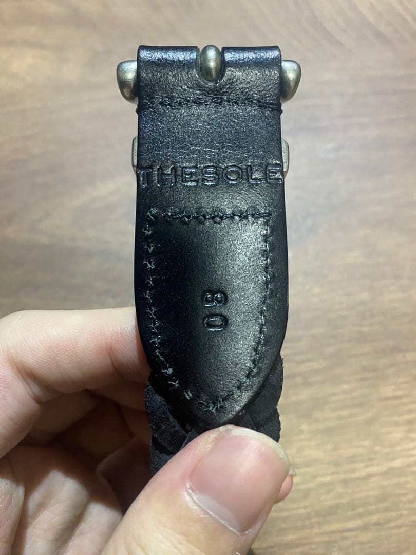 THE SOLE ザソール PUNTALE メッシュ レザー ベルト 25mm幅