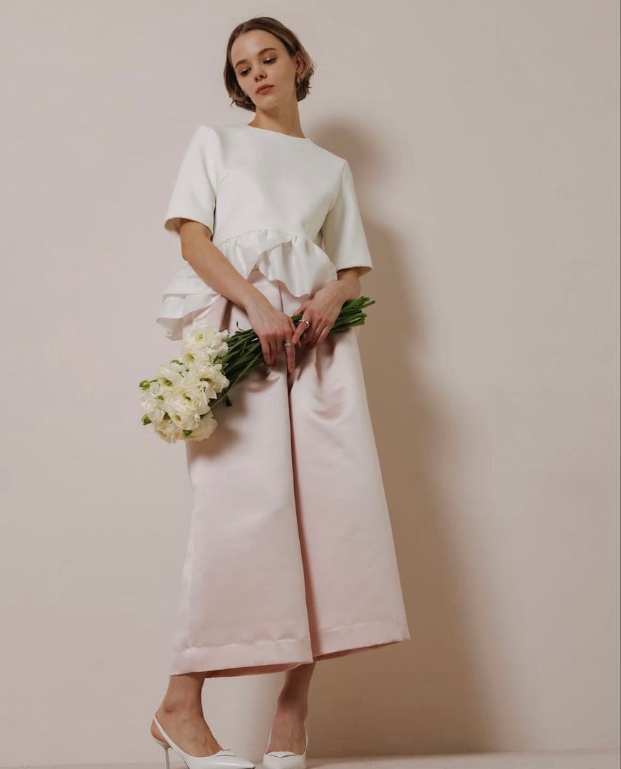 完売品　Have サテンフレアガウチョPT ピーチ