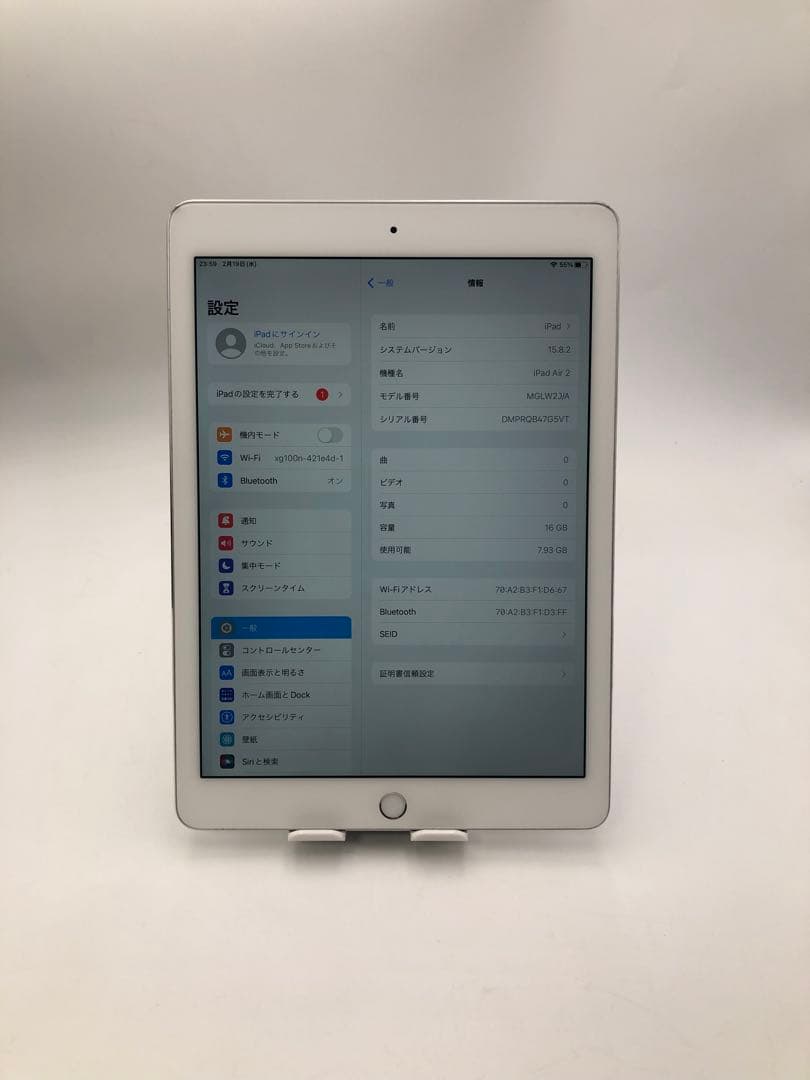 iPad本体 iPad Air2 A1566 16GB
