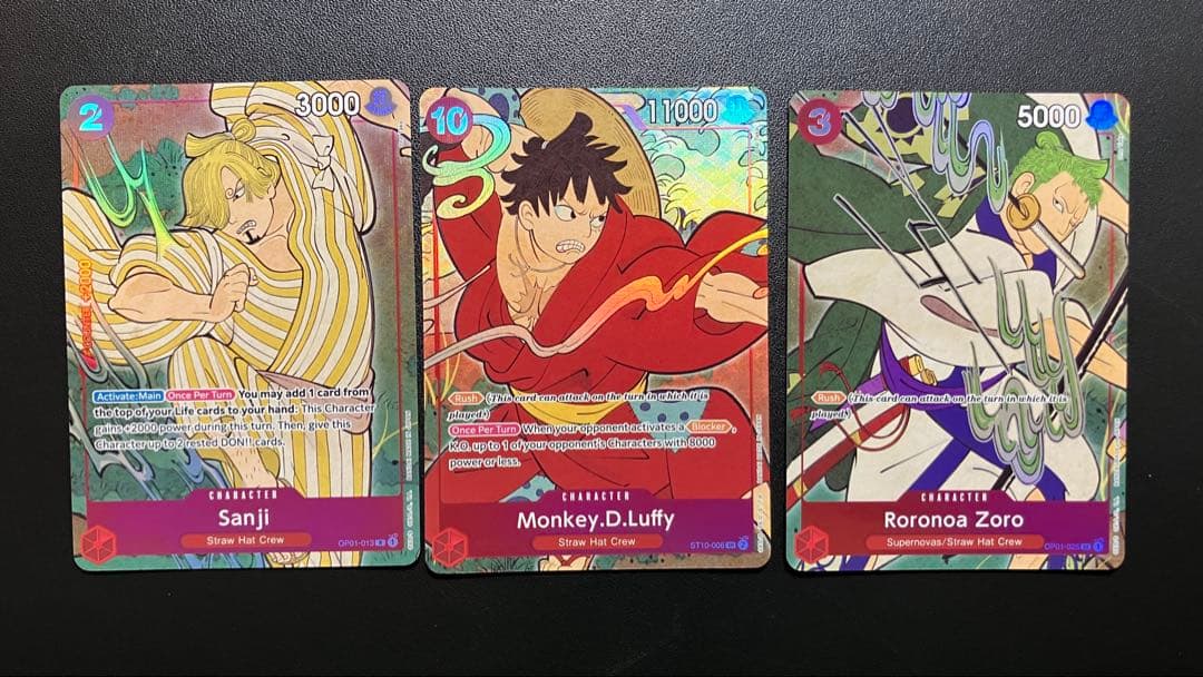 ワンピースカード英語版1stAnniversary浮世絵3枚SET