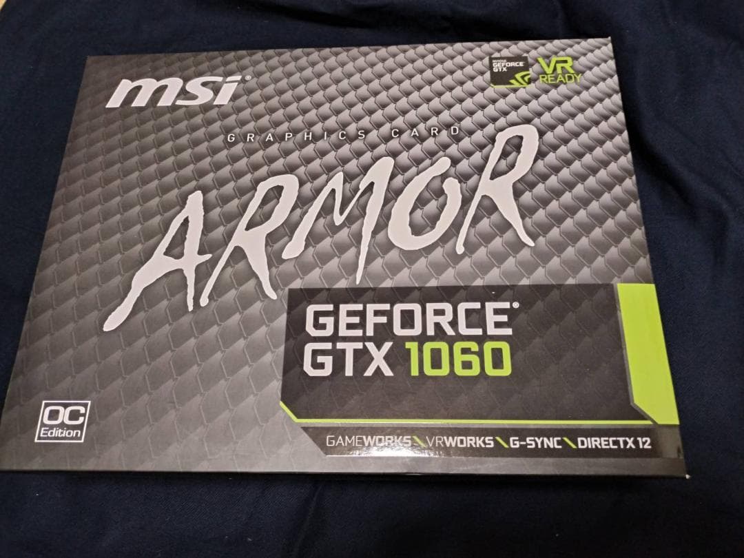 MSI GTX 1060 ARMOR OC Edition　美品　６G静音ファン