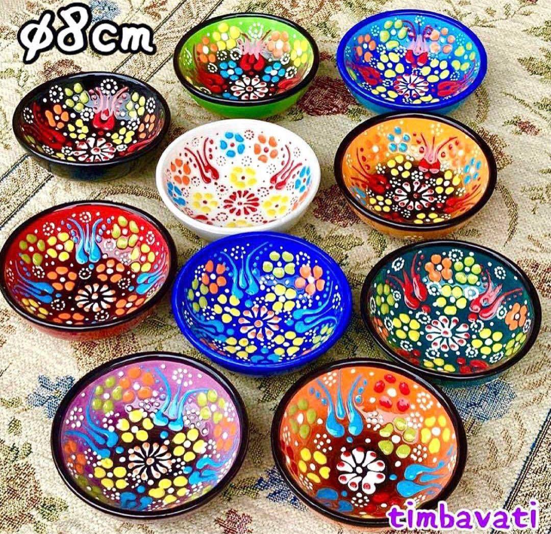 10個セット‼︎【トルコ】ハンドメイド ボウル 小物入れ キュタフヤ陶器 小皿