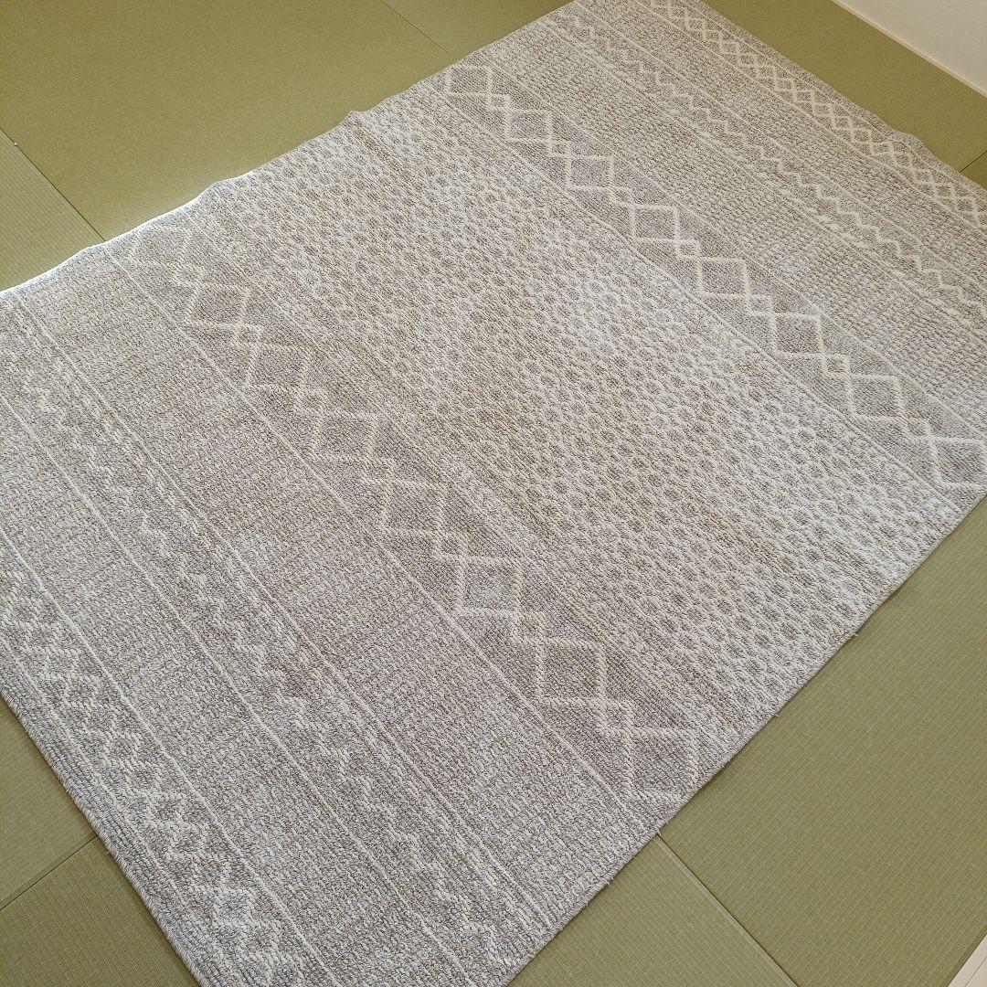 unico ラグ　アランニット 140×200　グレー