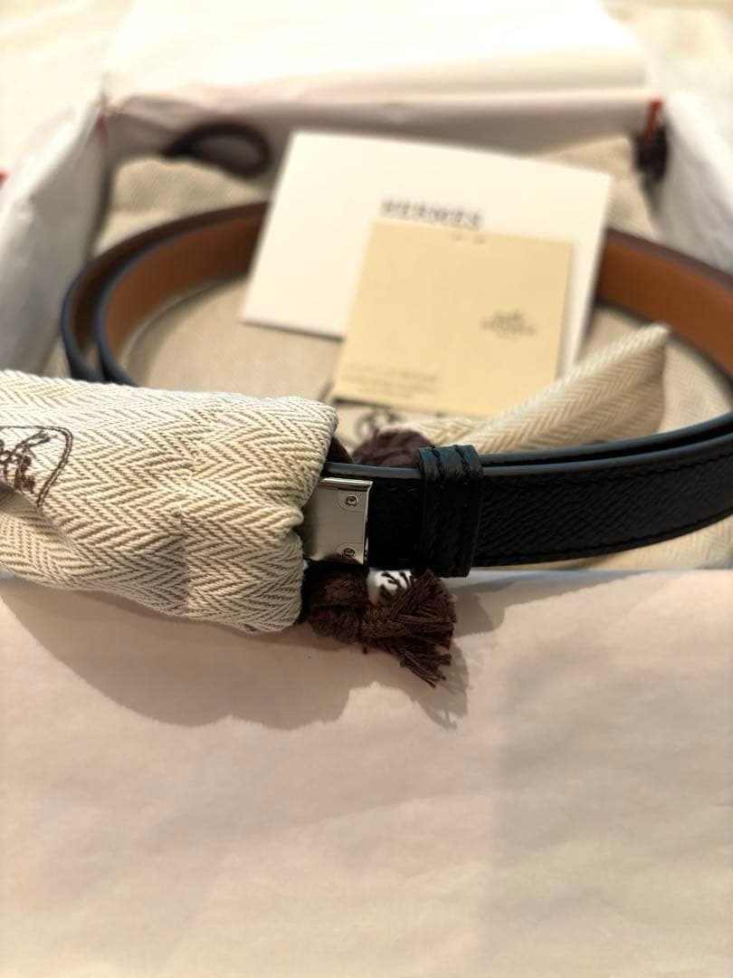 HERMES ケリーベルト　ノアール　シルバー金具　ブラック　新品未使用