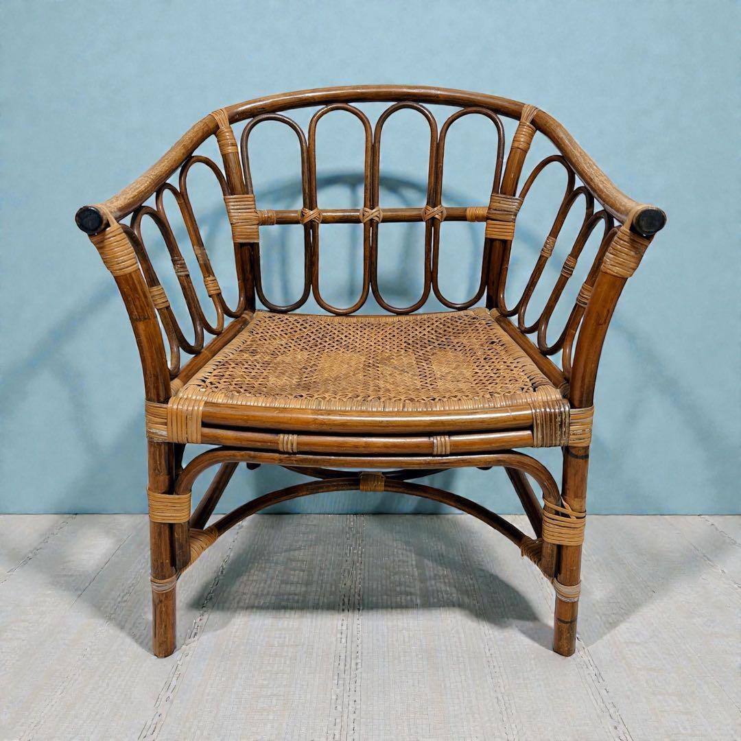 送料無料 マルニ ラタン 椅子 チェア　アンティーク ヴィンテージ 1脚