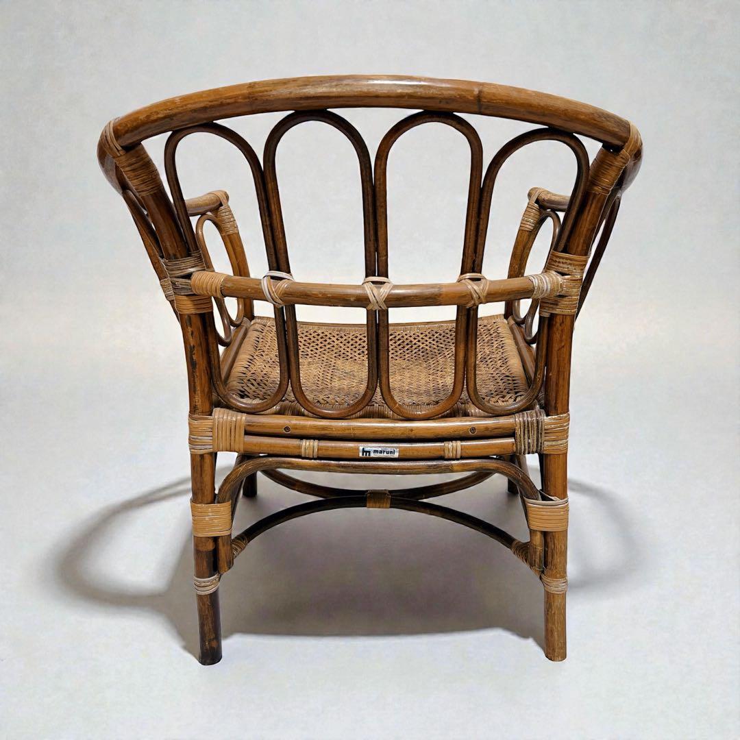 送料無料 マルニ ラタン 椅子 チェア　アンティーク ヴィンテージ 1脚