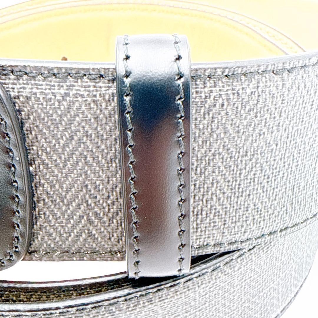 BVLGARI ブルガリ ベルト サークルロゴ シルバー金具 レザー ブラック