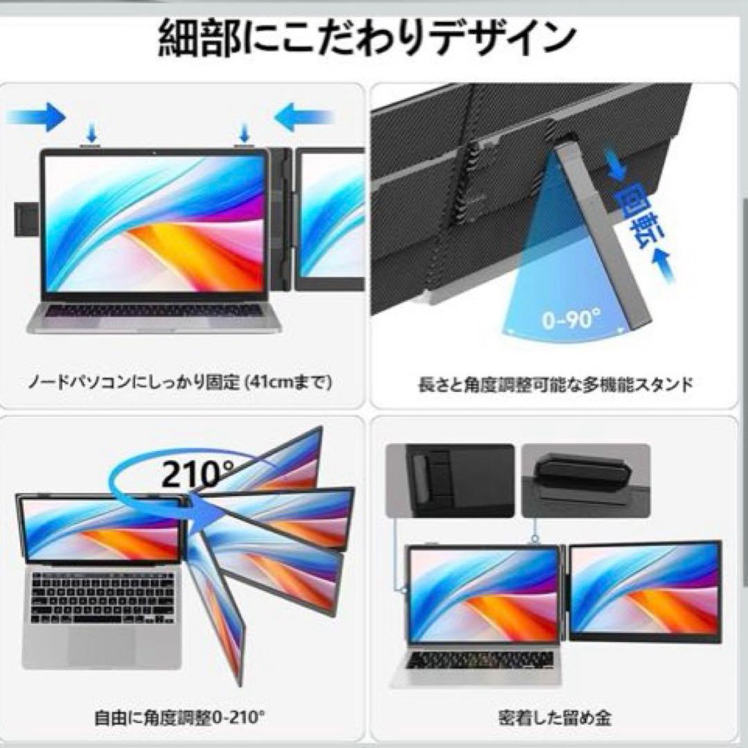 【新品】拡張モニター　14インチ 2画面 FHD1080P IPS液晶パネル