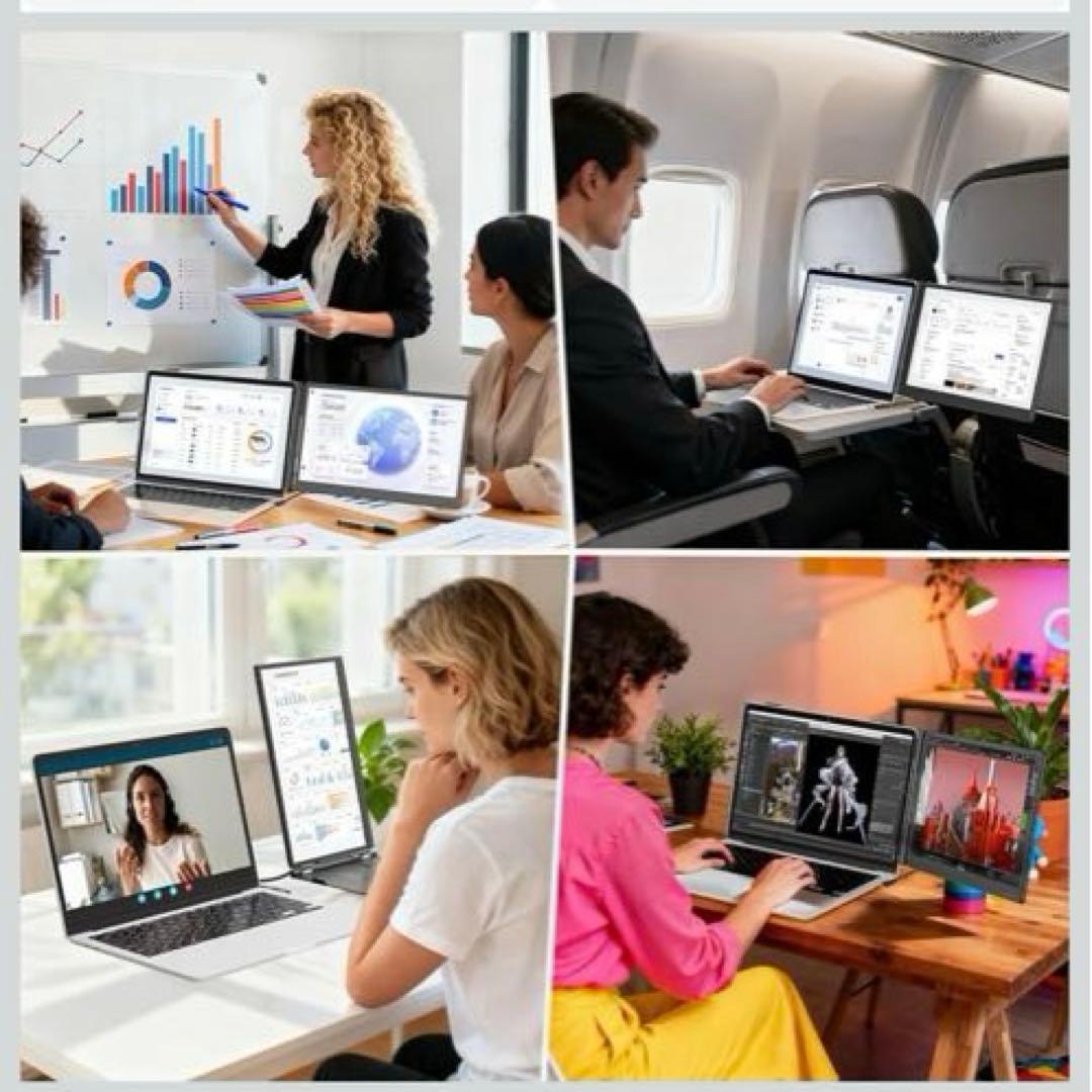 【新品】拡張モニター　14インチ 2画面 FHD1080P IPS液晶パネル