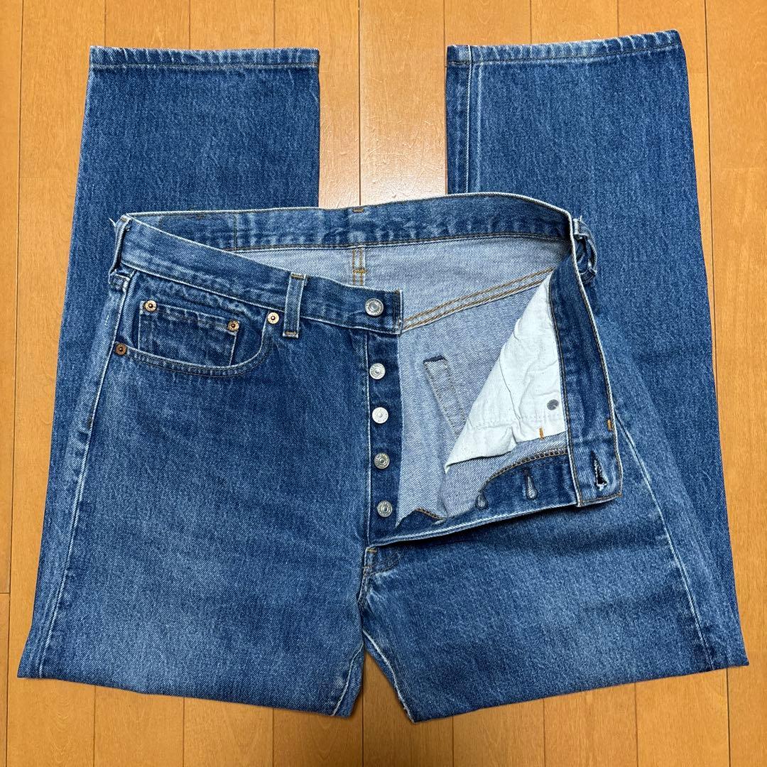 80s USA製 リーバイス501 黒カン 色落ち ストレート デニム ジーンズ