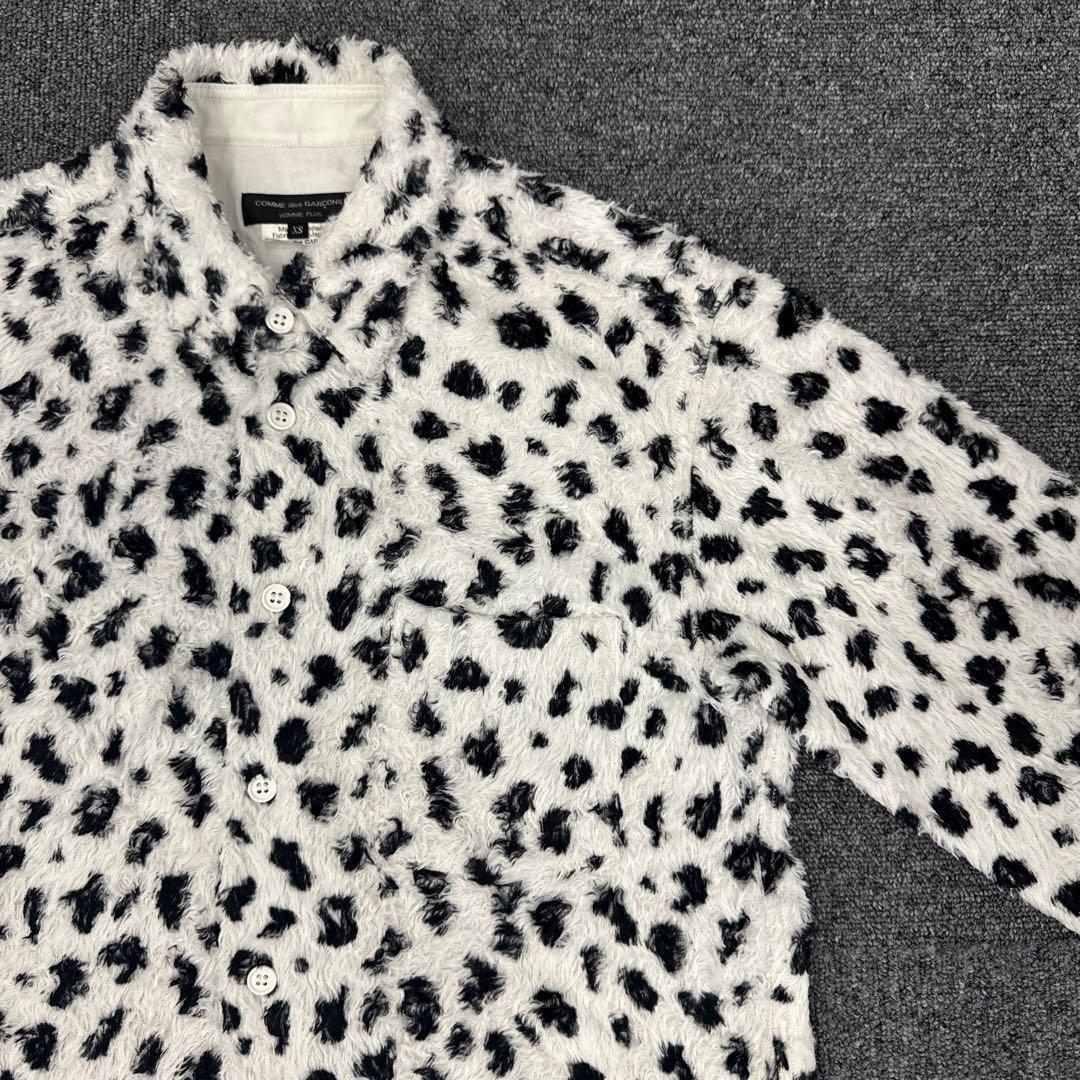 コムデギャルソンオムプリュス　AD2015 レオパード コットンレーヨンシャツ