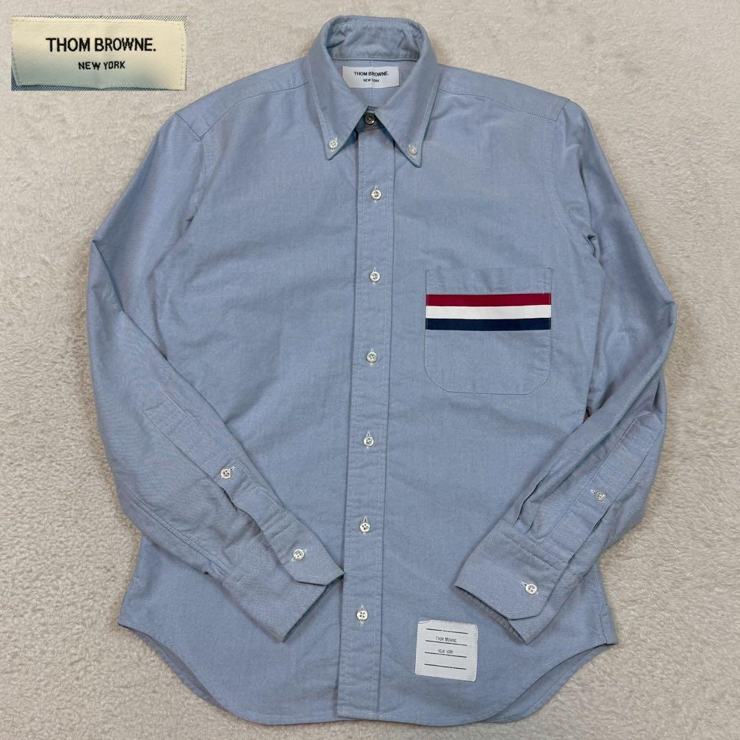 USA製 THOM BROWN ボタンダウンシャツ トリコロール アメカジ