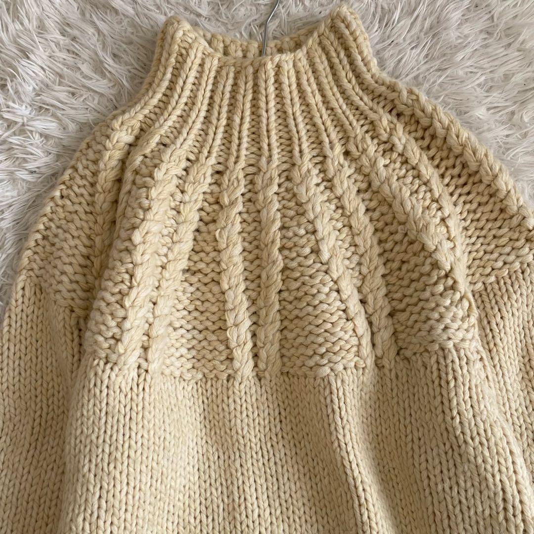 CLANE チャンキーケーブルハンドニットトップス 1 23AW 定価3.3万
