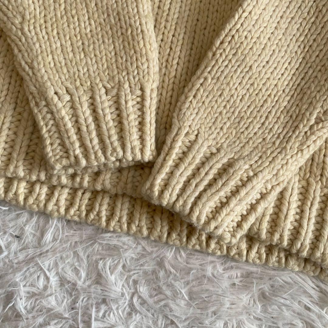 CLANE チャンキーケーブルハンドニットトップス 1 23AW 定価3.3万