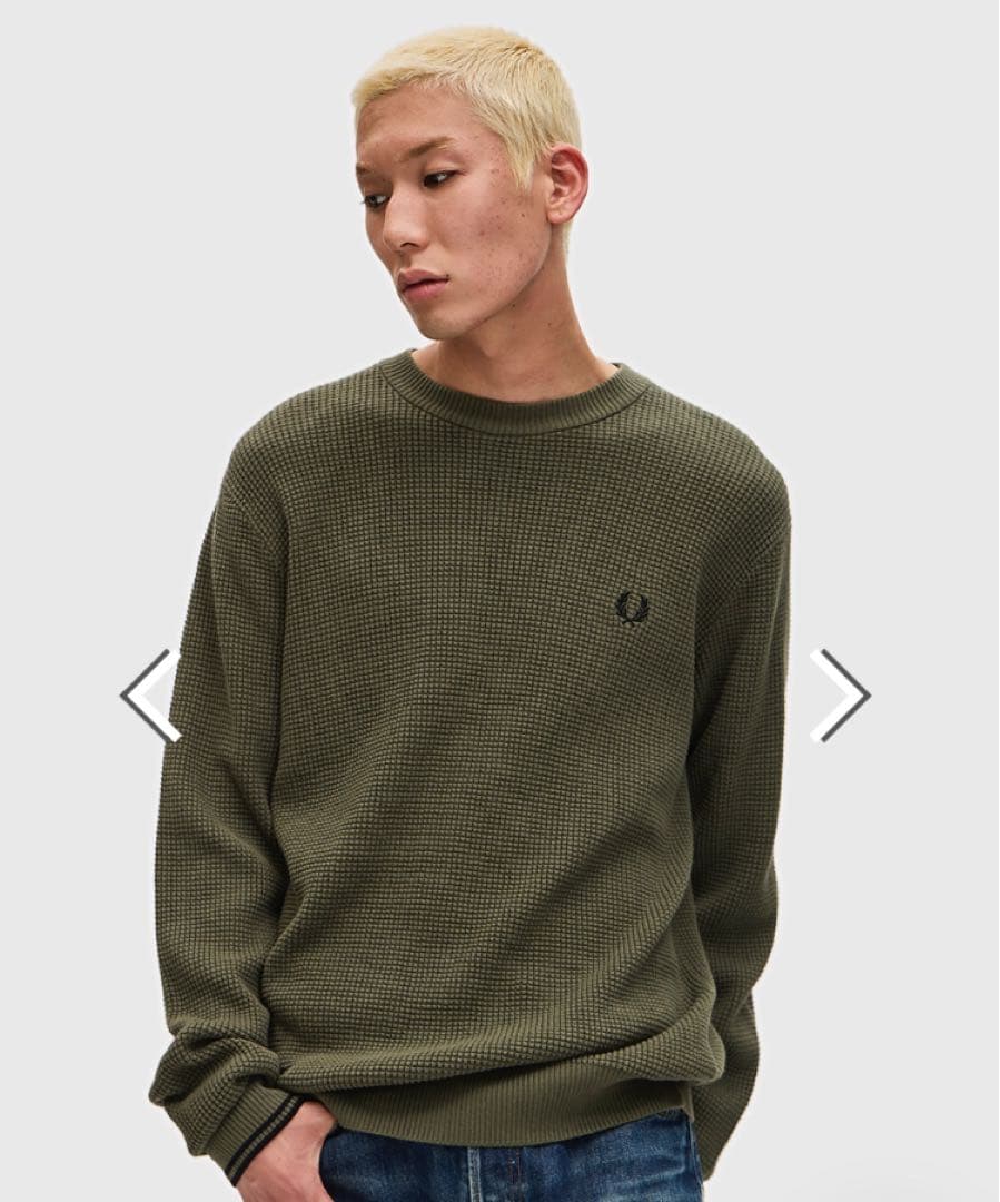 フレッドペリー　k6507 ニット　ワッフルニット　セーター　定価24200円