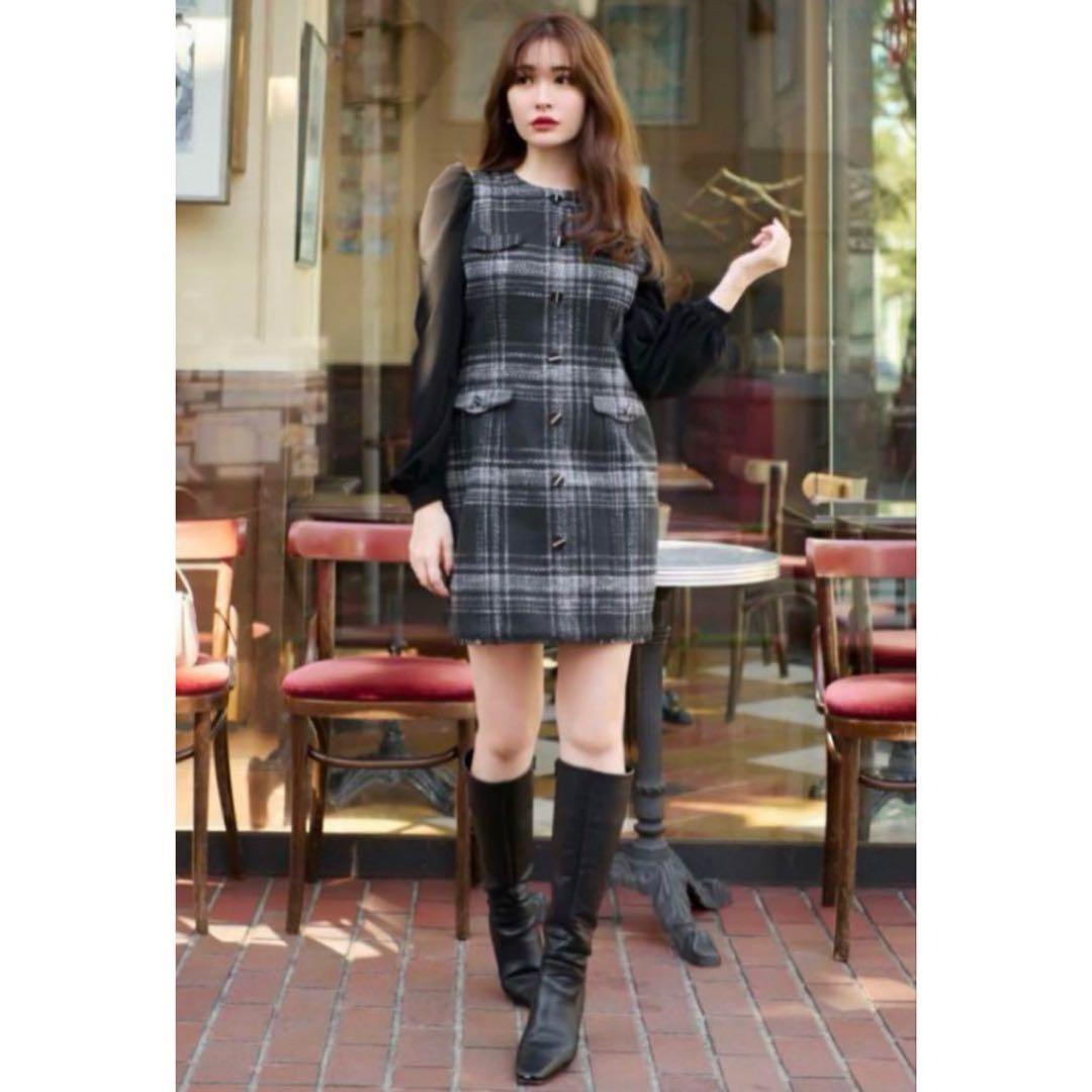 なのか様 Herlipto Gabriel tweed mini dress