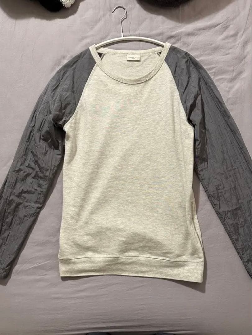 DRIES VAN NOTEN グレー トレーナー S キルティング　切り返し