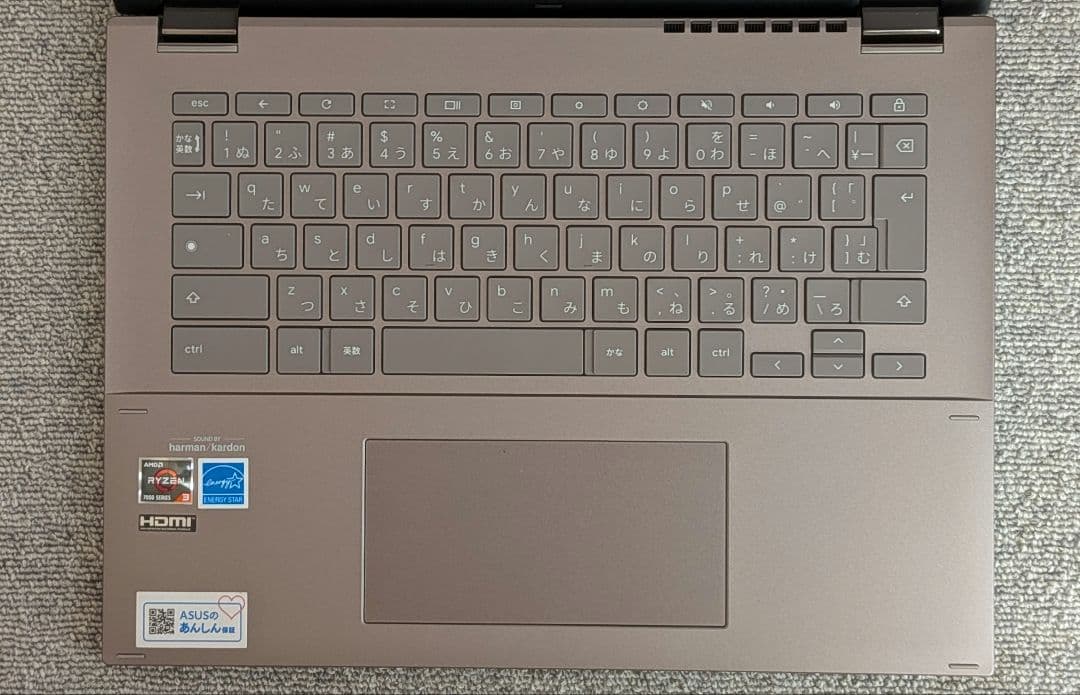 ASUS Chromebook plus CM34 Flip 14型