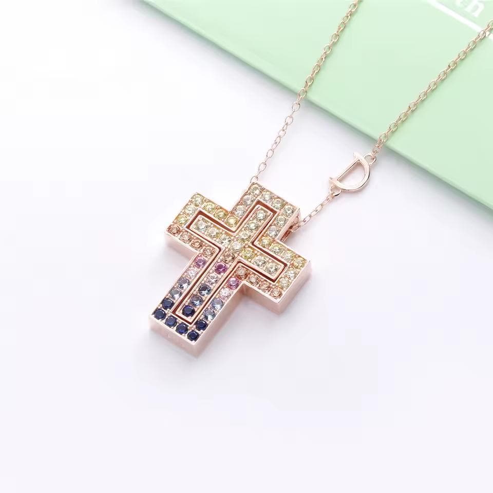 クロスネックレスRGグラデ ５０※DAMIANI ダミアーニ ベルエポック風