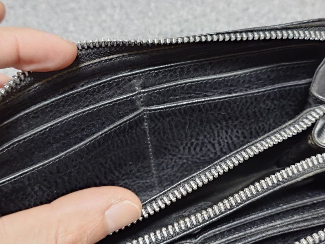 クロムハーツ セメタリー クロスパッチ ダガー ラウンド長財布 インボイス原本