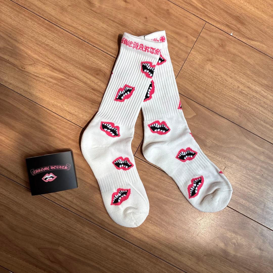 クロムハーツ　未使用　ソックス　白ピンク