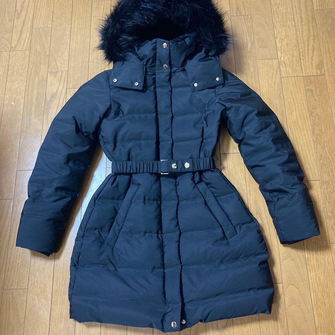 ★ZARA★送料込み！！セミロングダウンジャケット ファー付き
